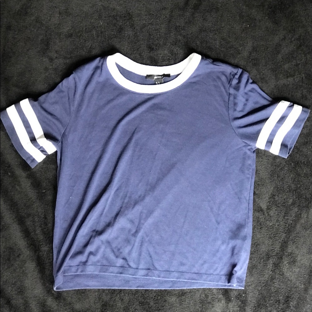A navy blue crop top from Forever21
